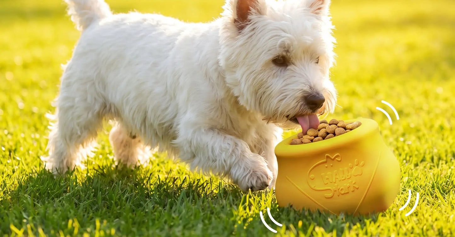 Hallostark Food-Grade Silicone Slow Feeder Dog Bowl - Bpa-Free Interactive Toy, Burns Energy, Mental Exercise, Universal Fit, Wobbles Freely, Freezer/Dishwasher Safe, 125Mm X 100Mm Blue Pet Lover Gift