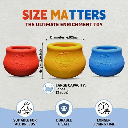 Hallostark Food-Grade Silicone Slow Feeder Dog Bowl - Bpa-Free Interactive Toy, Burns Energy, Mental Exercise, Universal Fit, Wobbles Freely, Freezer/Dishwasher Safe, 125Mm X 100Mm Blue Pet Lover Gift