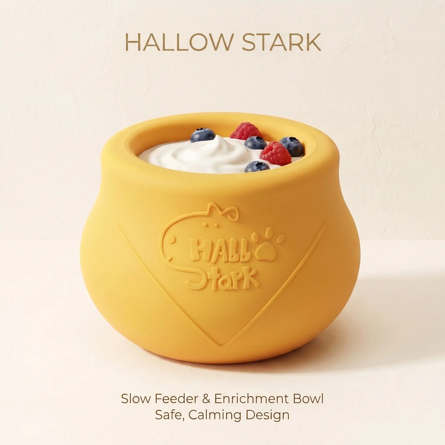 Hallostark Food-Grade Silicone Slow Feeder Dog Bowl - Bpa-Free Interactive Toy, Burns Energy, Mental Exercise, Universal Fit, Wobbles Freely, Freezer/Dishwasher Safe, 125Mm X 100Mm Blue Pet Lover Gift